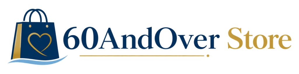 60AndOver Store logo with shopping bag icon